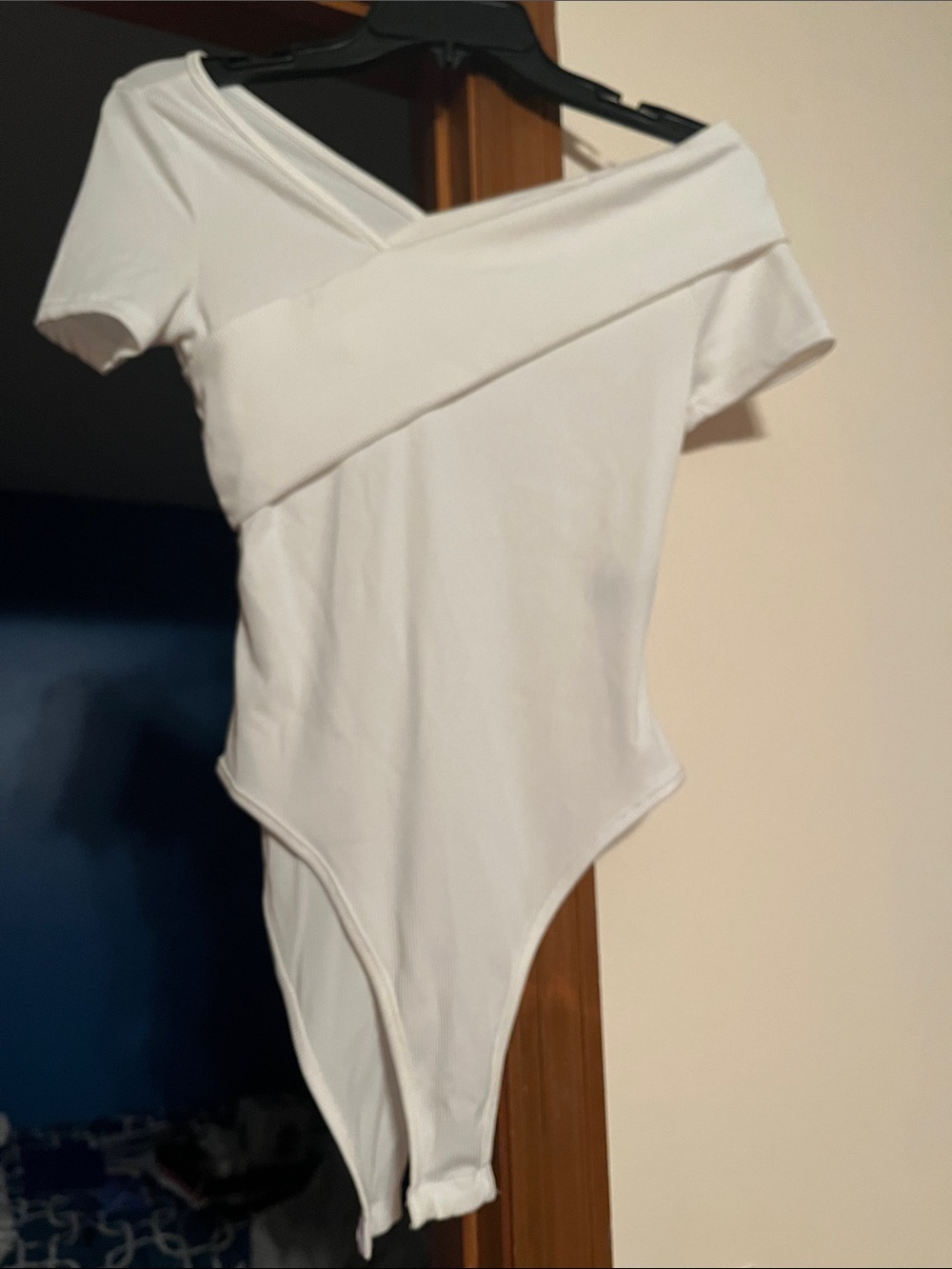 SHEIN White Off-Shoulder Kids One-Piece Bodysuit